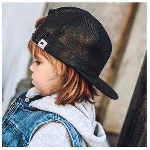 George Hats, Solid Black Trucker Hat, Kid size